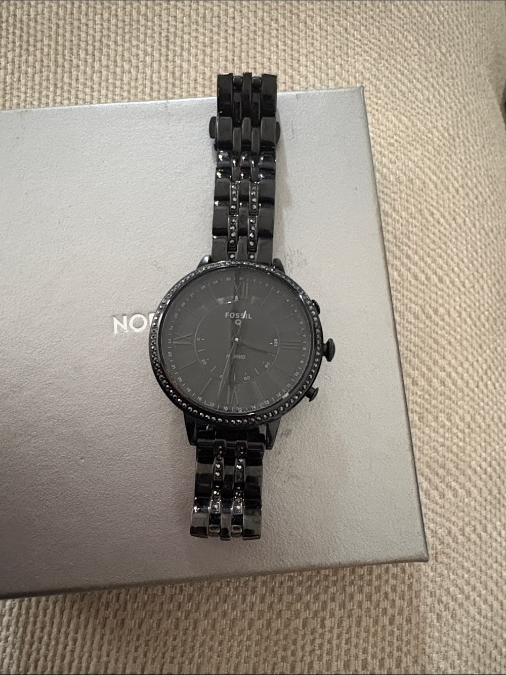 Fossil Black Stainless Steel Chronograph Bracelet Watch